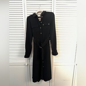 Sézane.  Button down dress with belt.  Long sleeves.  Size 40 (8).  Worn once.